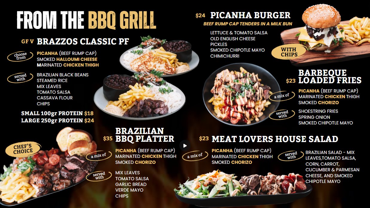 Brazzos From the BBQ Grill digital menu