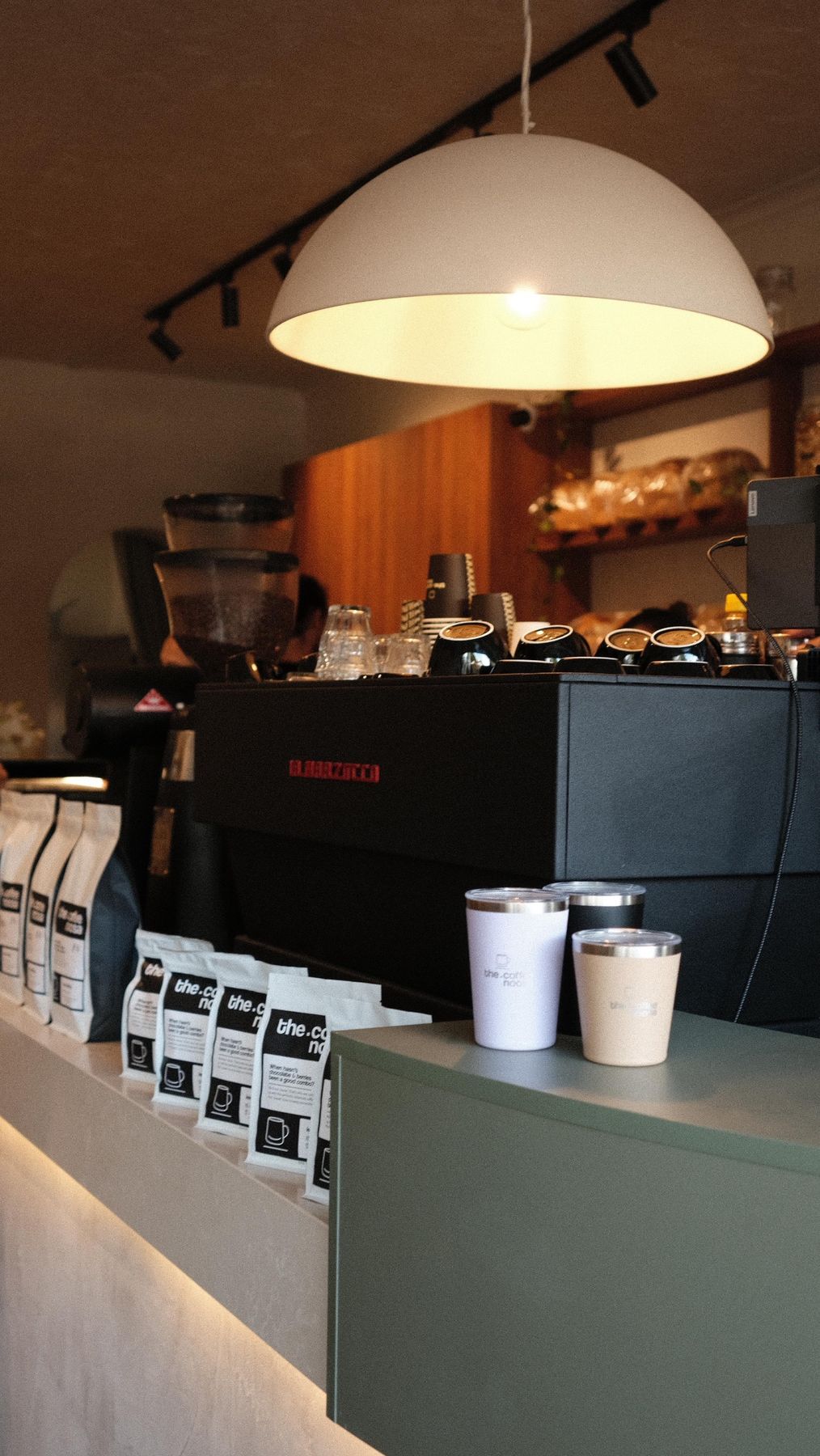 Espresso machine and branded keep cups