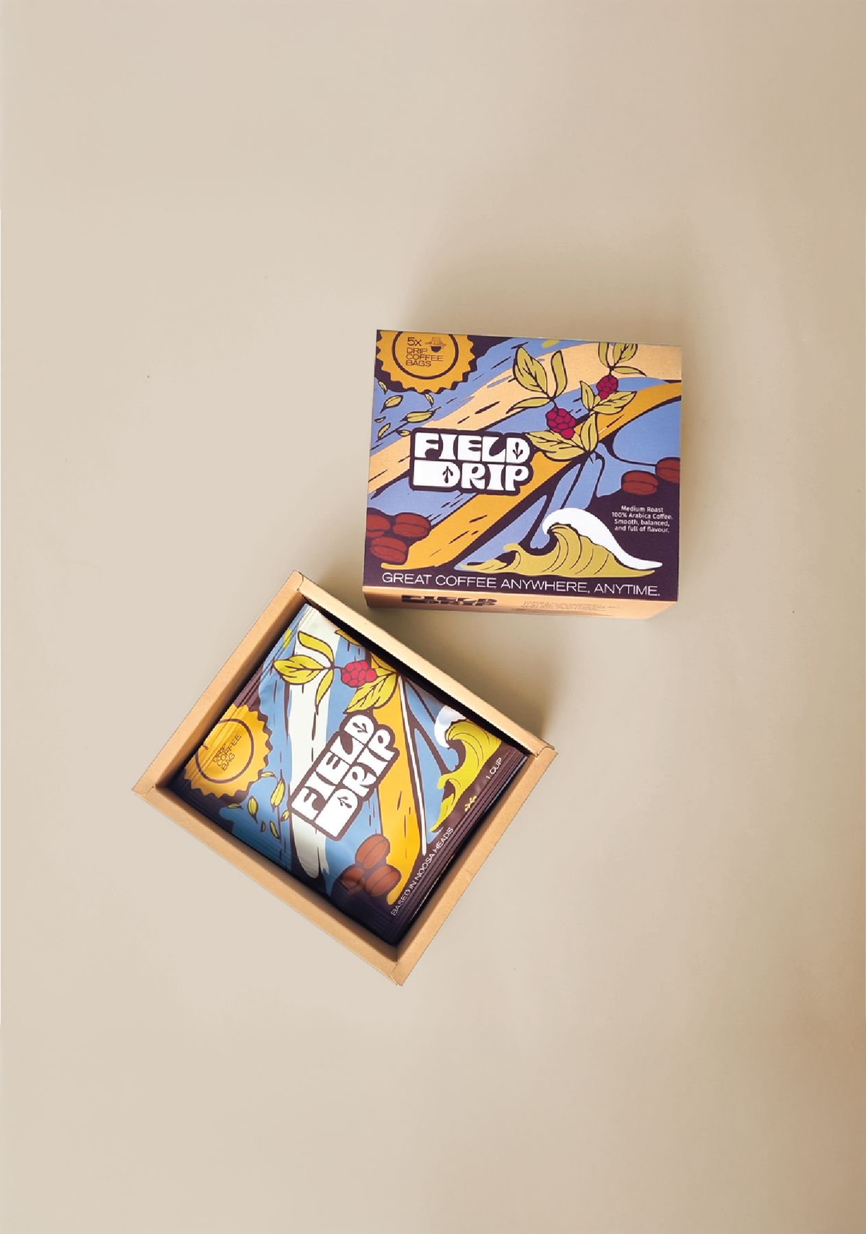 Field Drip box of five drip coffee bags