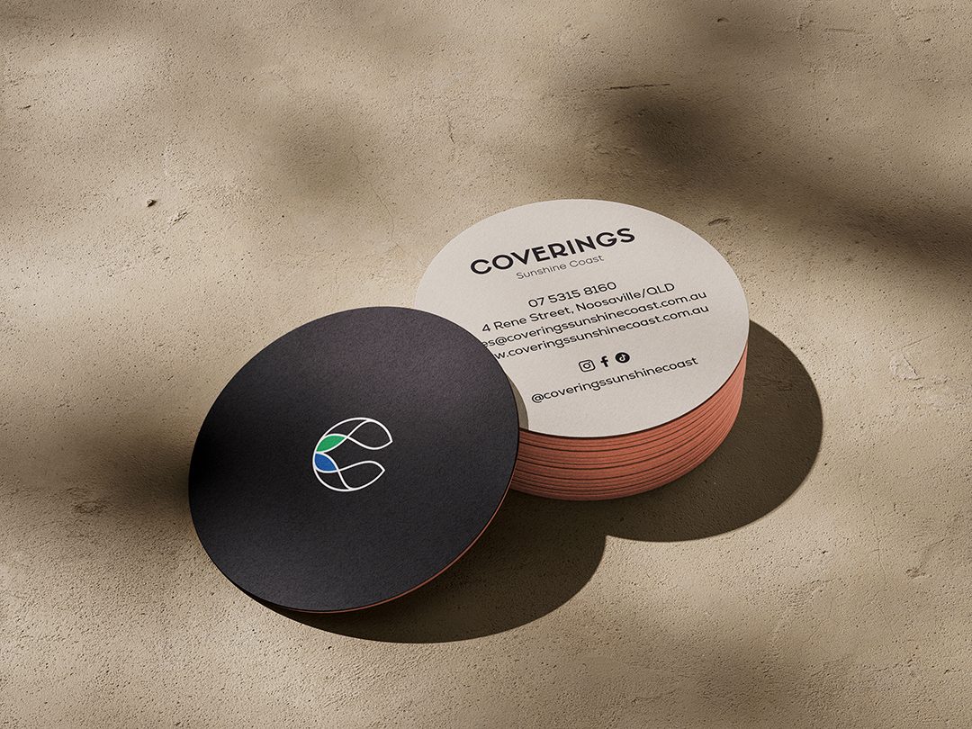 Round Coverings business cards