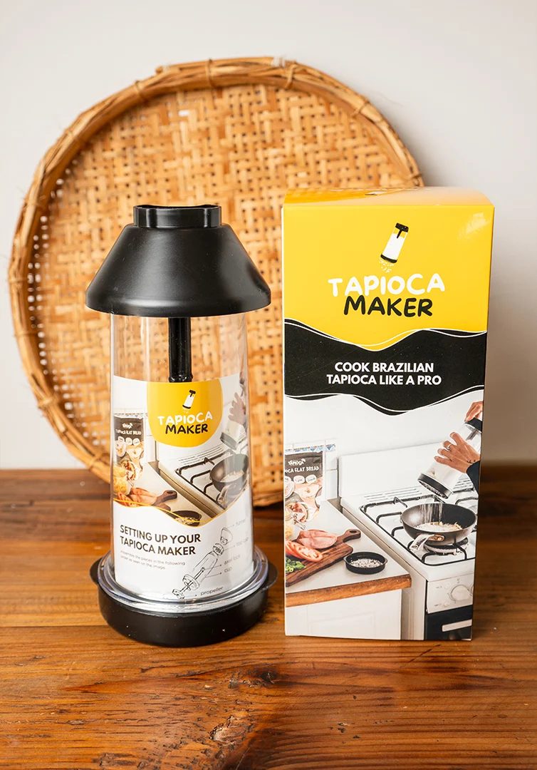 The Tapioca Maker next to its yellow box