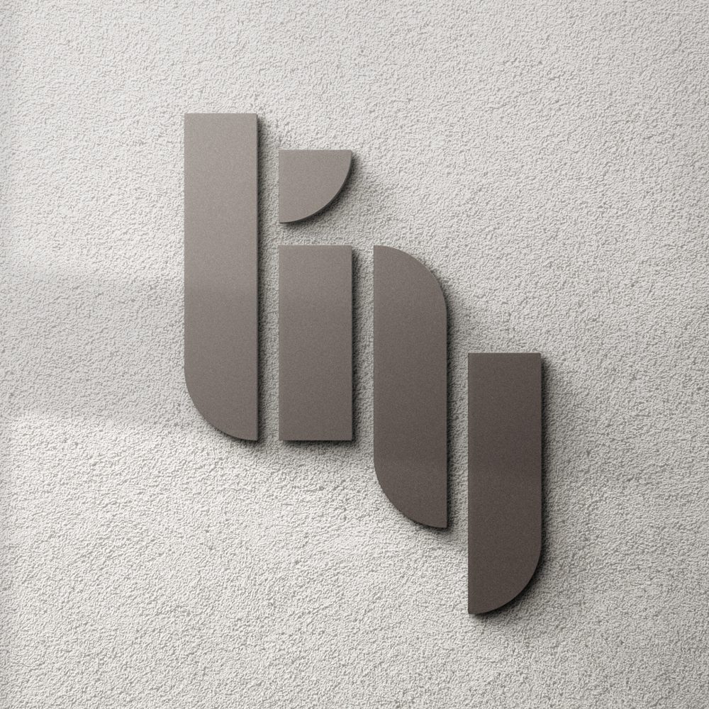 Sunshine Tiny Houses symbol as a sign on a textured wall